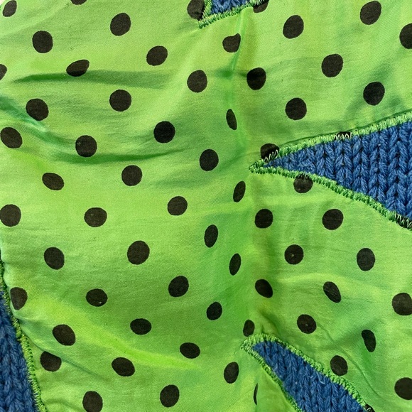 VINTAGE SPANNER | Funky palm tree knit sweater with silk palm tree | Size medium - Picture 7 of 10